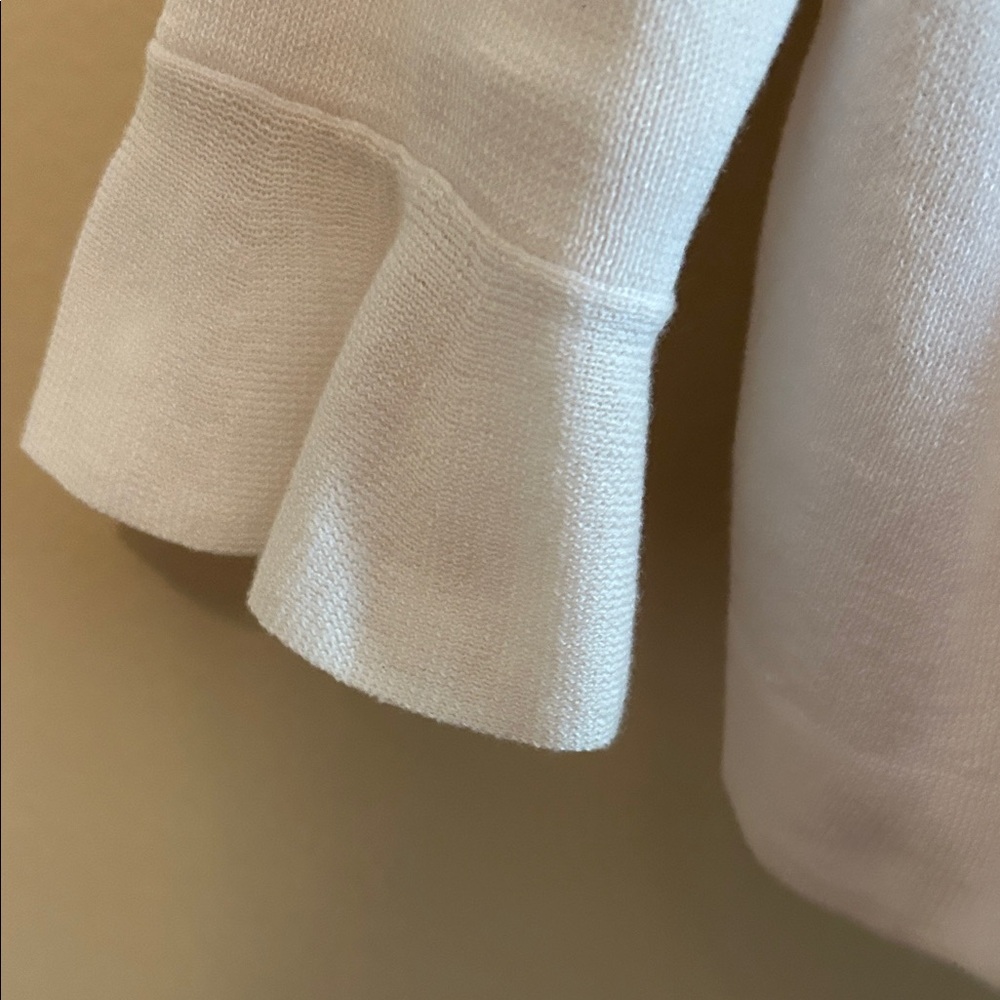 Talbots Cream Open-Front Cardigan - Picture 3 of 5